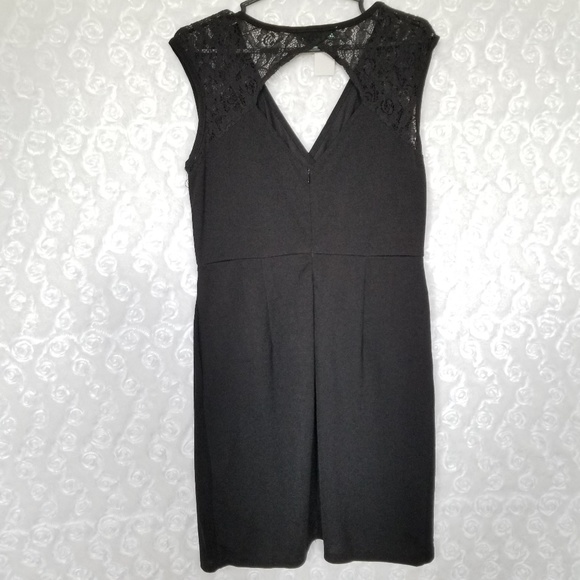 ERGUO | black faux wrap dress - Picture 4 of 5